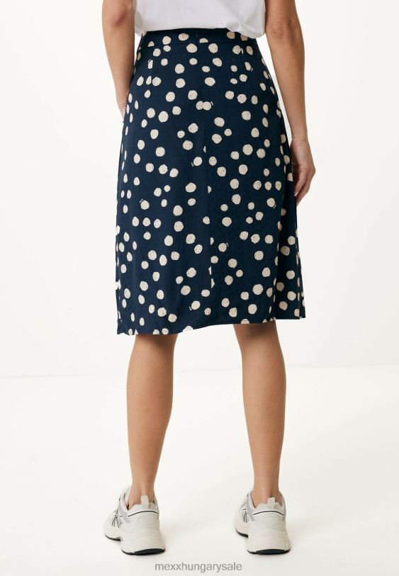 XV8H663 nők Mexx redőzött szoknya sötétkék kék