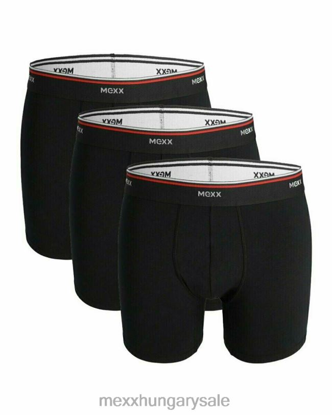 XV8H6630 férfiak Mexx boxershort 3 darabos fekete schwarz