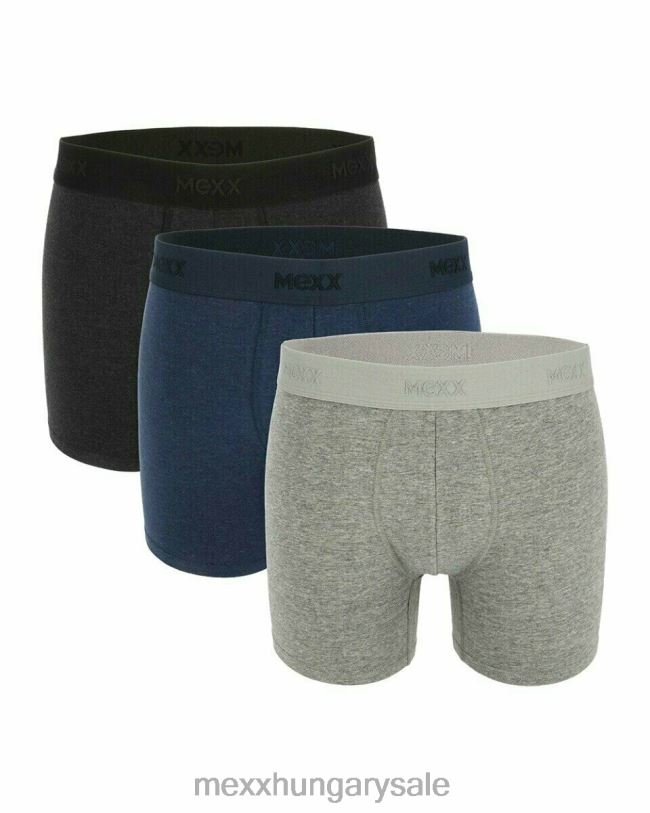 XV8H6651 férfiak Mexx boxershort 3 csomagos fekete közelharci/navy közelharci/középszürke közelharci sokszínű