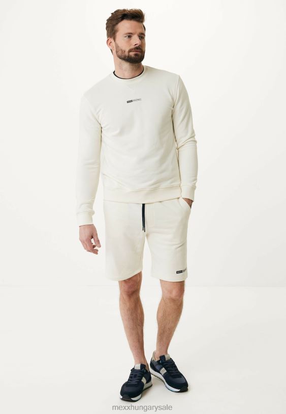 XV8H6654 férfiak Mexx húzott nyakú pulóver törtfehér bézs