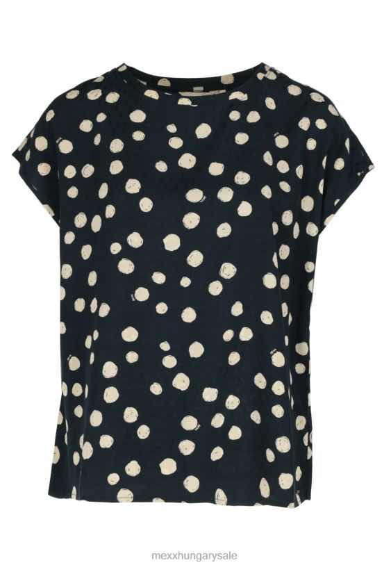 XV8H666 nők Mexx top az egész nyomtatott tengerészgyalogság kék