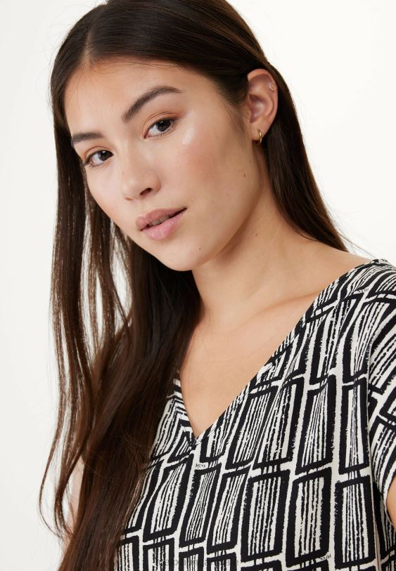 XV8H670 nők Mexx v-nyakú blúzmintás sokszínű