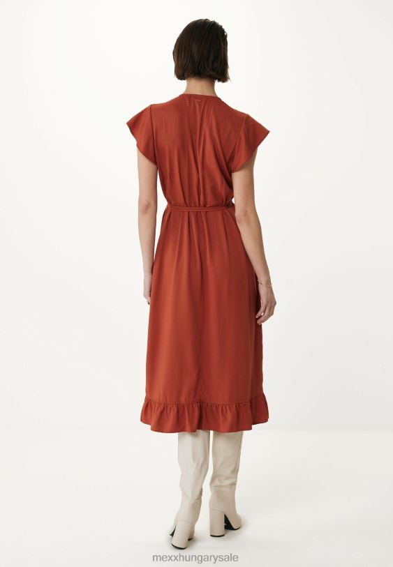 XV8H671 nők Mexx wrap ruha tégla narancs