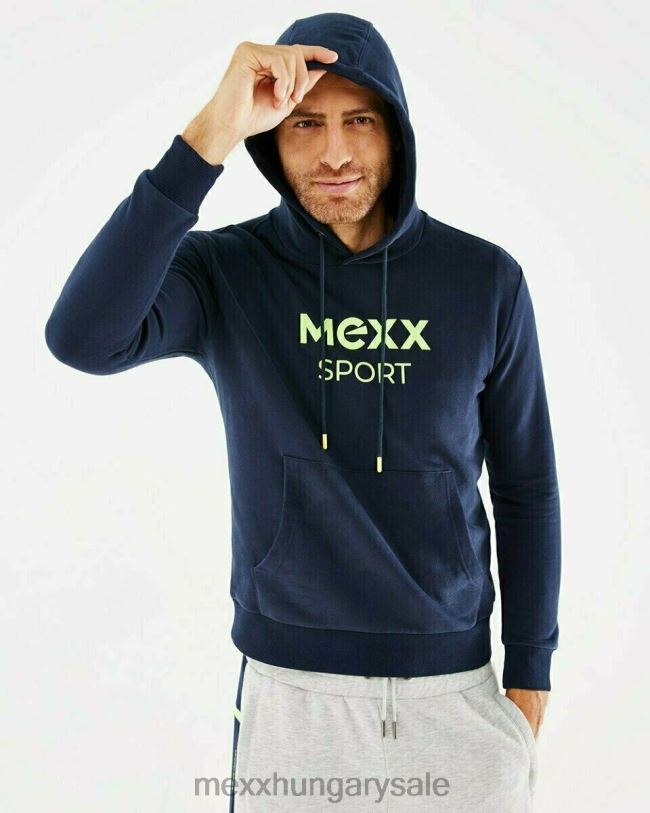 XV8H6721 férfiak Mexx kapucnis pulóver sötétkék kék