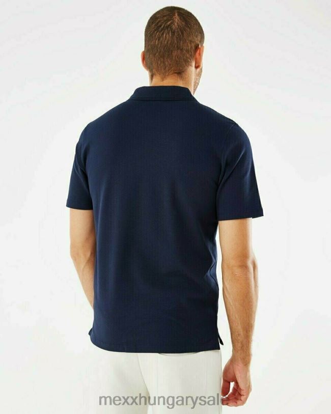 XV8H6722 férfiak Mexx mercerizált popcorn póló haditengerészet kék