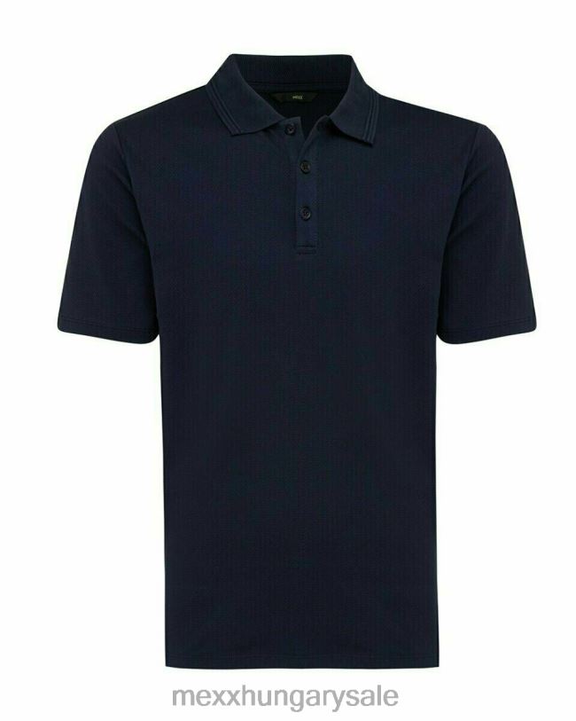 XV8H6722 férfiak Mexx mercerizált popcorn póló haditengerészet kék