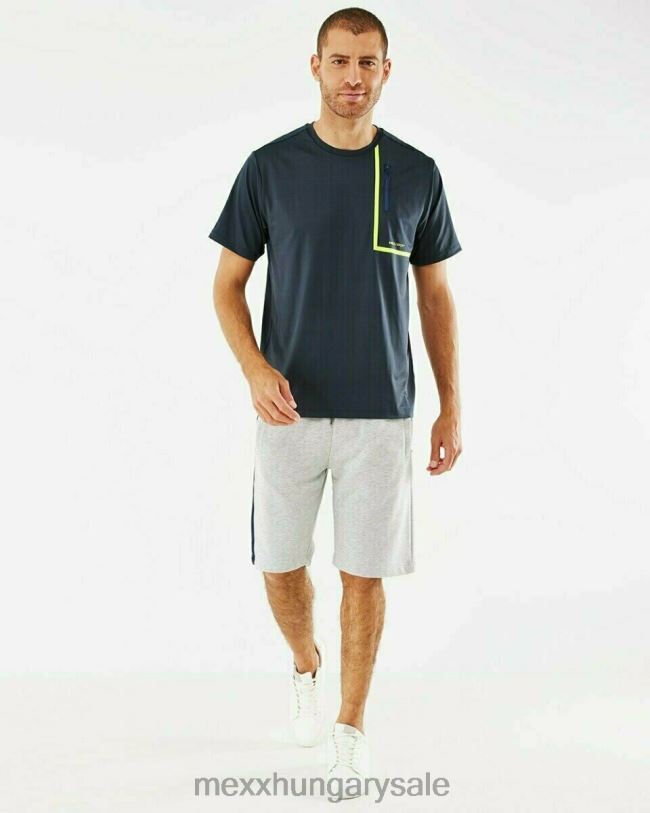 XV8H6723 férfiak Mexx rövid ujjú póló sötétkék zsebbel kék