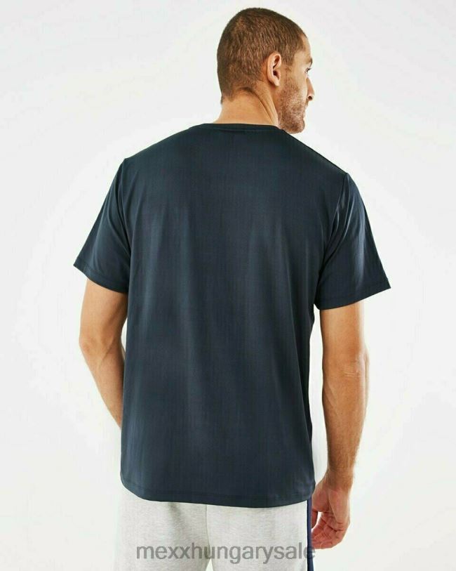 XV8H6723 férfiak Mexx rövid ujjú póló sötétkék zsebbel kék