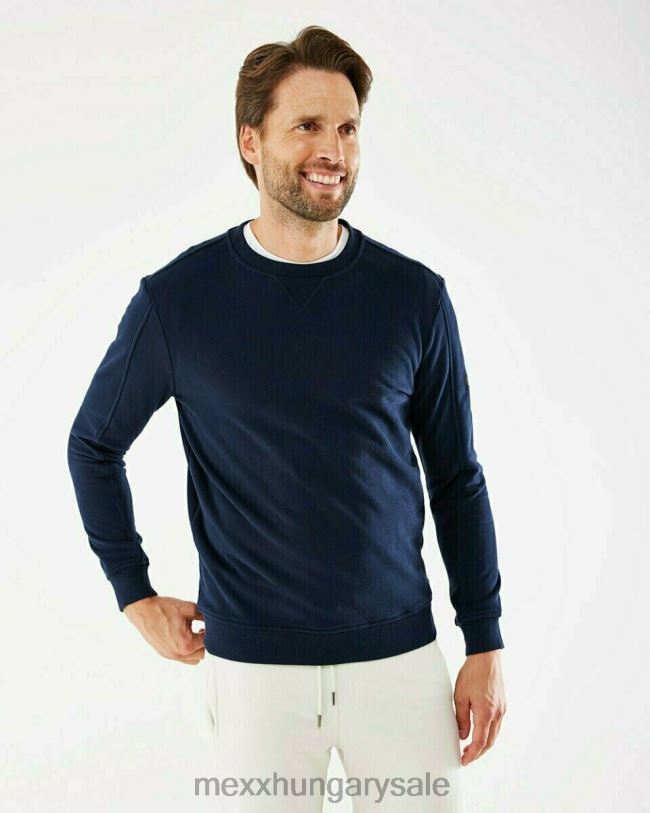 XV8H6725 férfiak Mexx legénynyakú pulóver sötétkék kék
