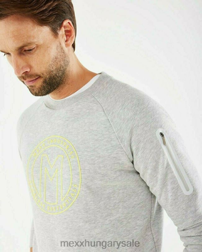 XV8H6727 férfiak Mexx crewneck pulóver szürke közelharc szürke