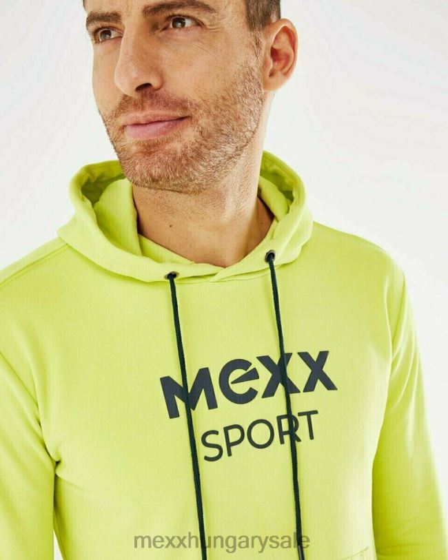 XV8H6728 férfiak Mexx kapucnis pulóver neon sárga