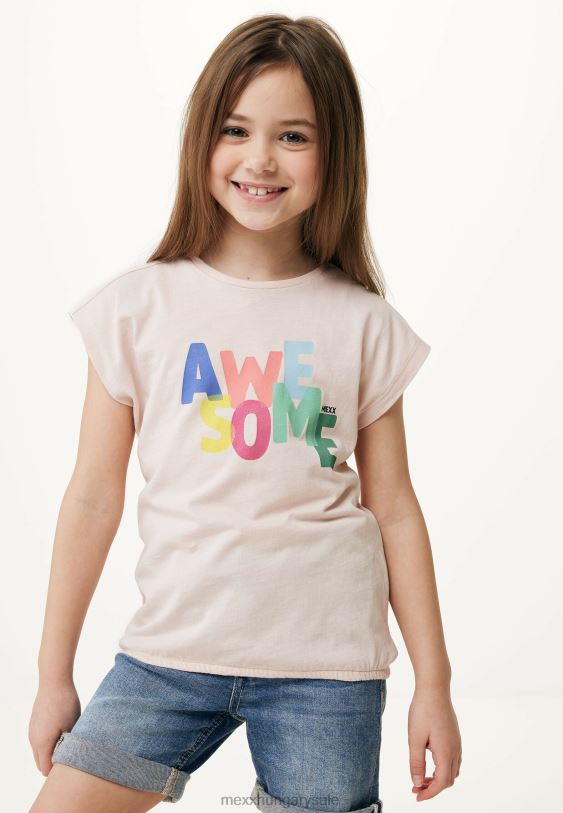 XV8H6747 lányok Mexx rövid ujjú póló könnyű rózsaszín