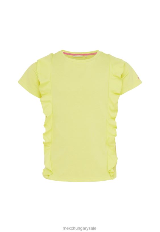 XV8H6751 lányok Mexx fodros rövid ujjú póló sárga