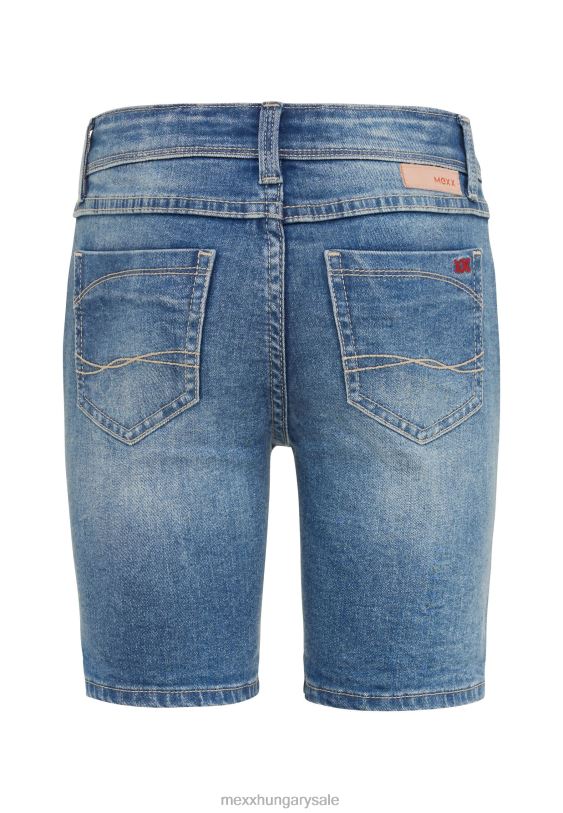 XV8H6758 lányok Mexx rövid derékközép karcsú láb rövid farmer világos vintage kék