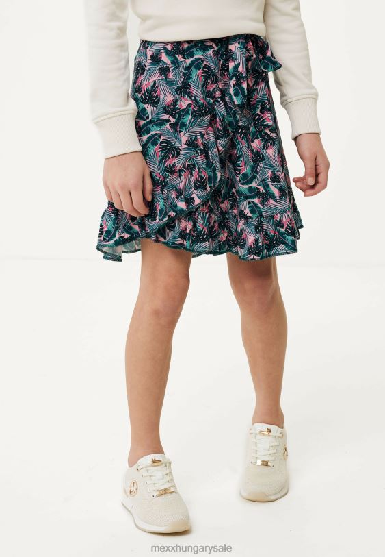 XV8H6760 lányok Mexx nyomtatott wrap szoknya lazac rózsaszín