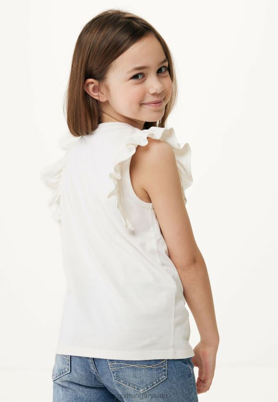 XV8H6761 lányok Mexx rövid ujjú törtfehér póló bézs