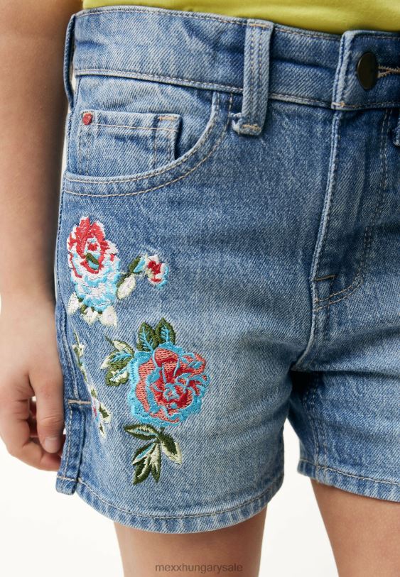 XV8H6767 lányok Mexx derék közepén farmer rövidnadrág korona fehérítő bézs
