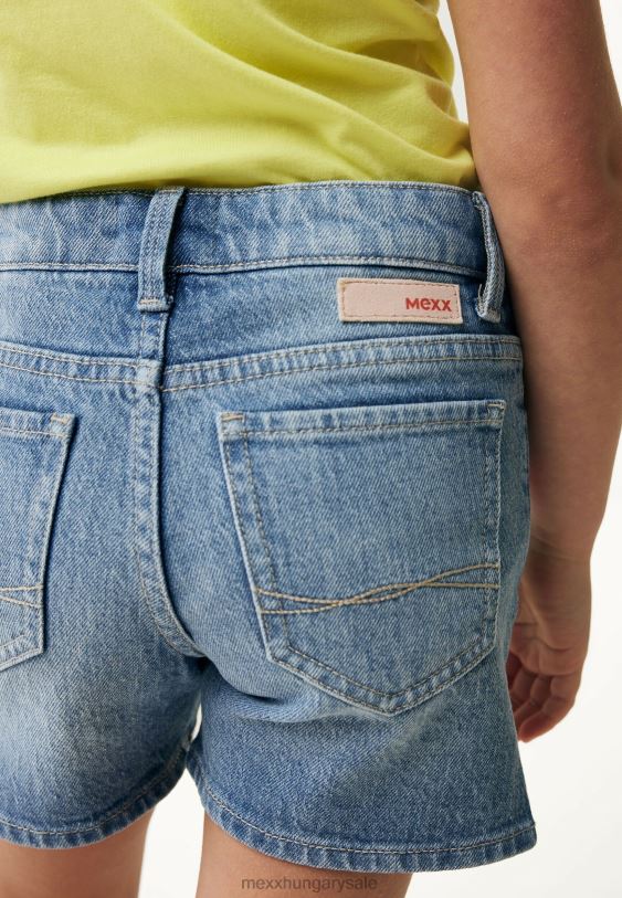 XV8H6767 lányok Mexx derék közepén farmer rövidnadrág korona fehérítő bézs