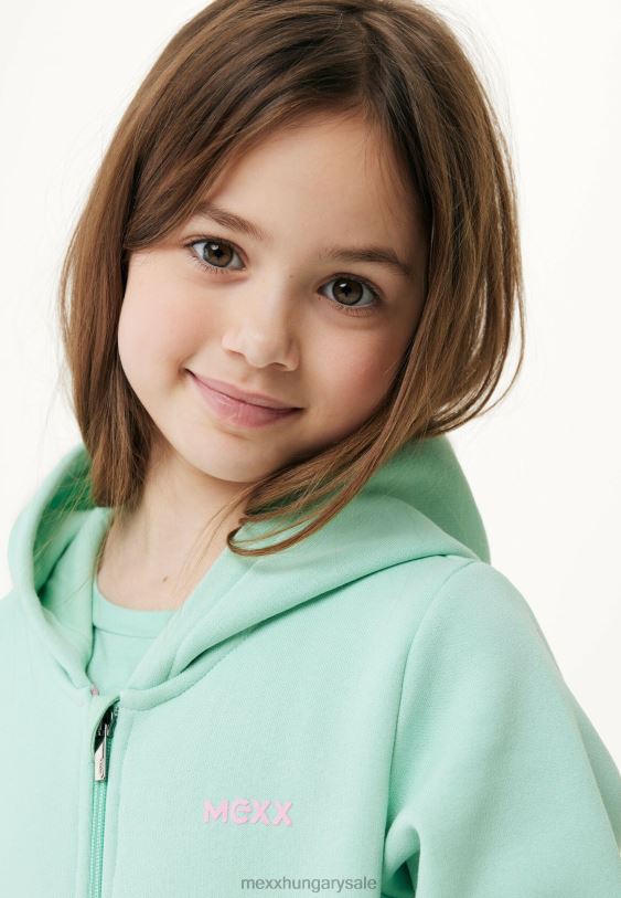 XV8H6768 lányok Mexx cipzár a kapucnis fényben zöld