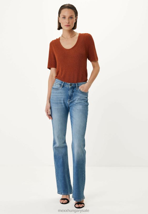 XV8H677 nők Mexx kötött félujjú felső tégla narancs