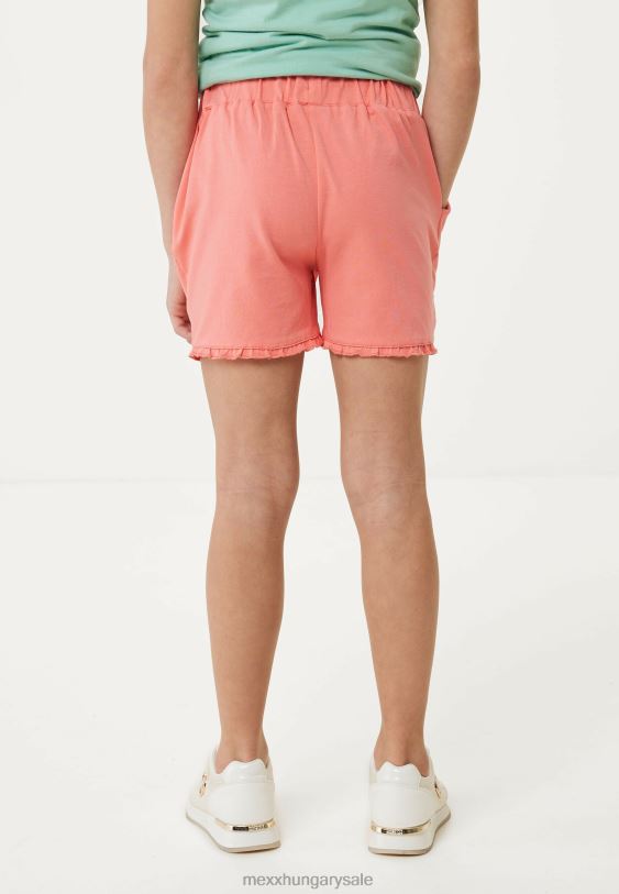 XV8H6770 lányok Mexx fodros rövidnadrág korall narancs