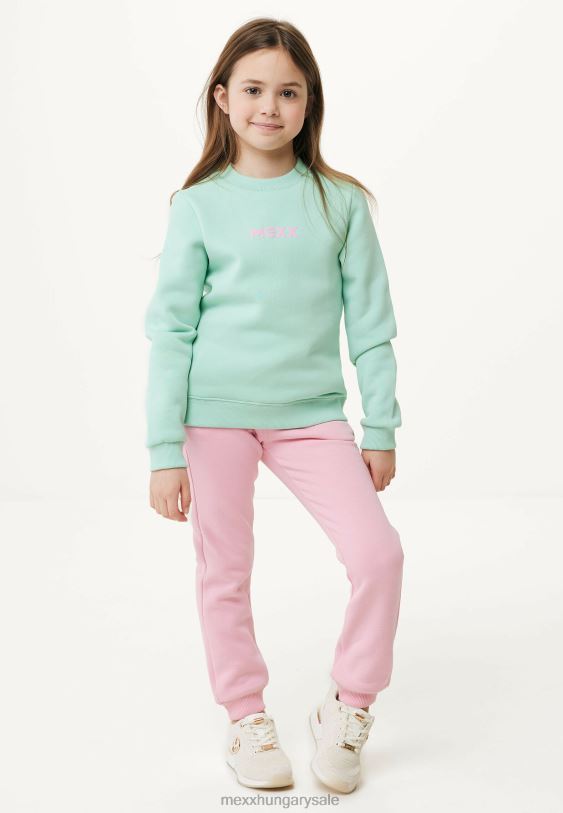 XV8H6773 lányok Mexx legény nyakú pulóver könnyű zöld