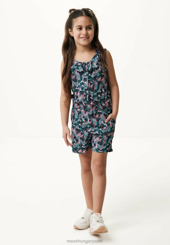 XV8H6776 lányok Mexx nyomtatott jumpsuit lazac rózsaszín