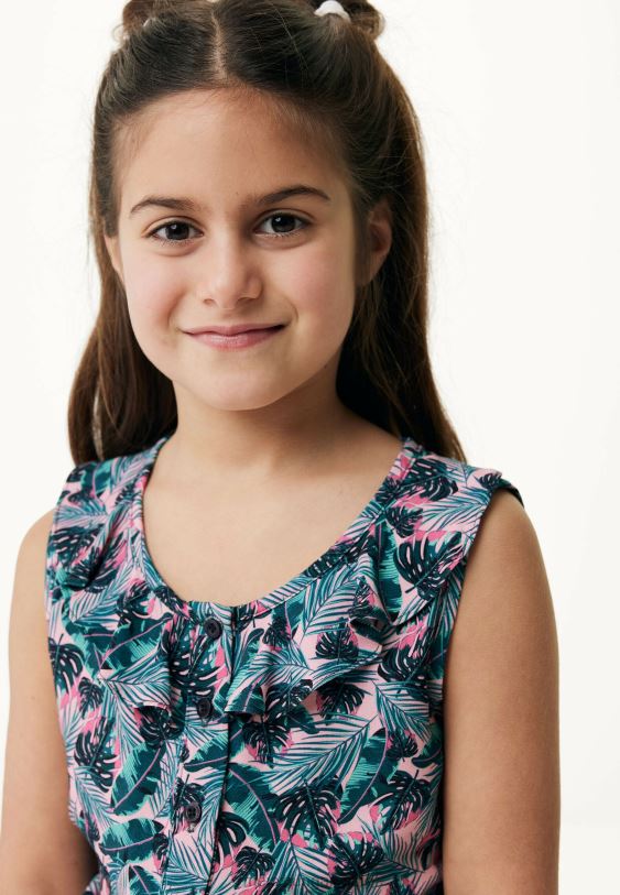 XV8H6776 lányok Mexx nyomtatott jumpsuit lazac rózsaszín