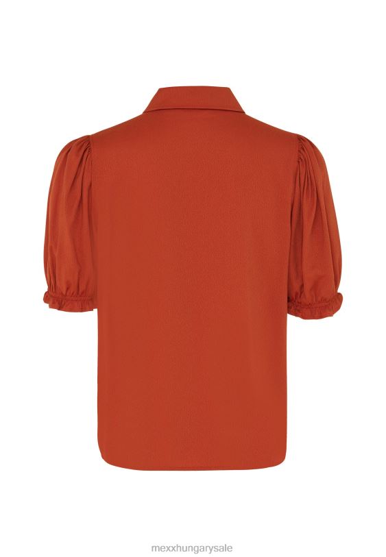 XV8H678 nők Mexx 1/2 puff ujjú blúz tégla narancs