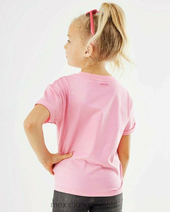 XV8H6796 lányok Mexx csomózott csillogó póló rózsaszín
