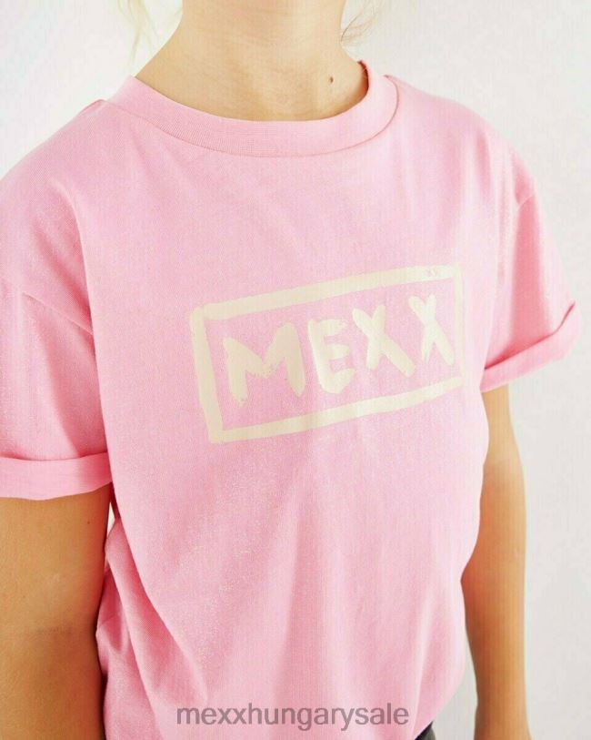 XV8H6796 lányok Mexx csomózott csillogó póló rózsaszín
