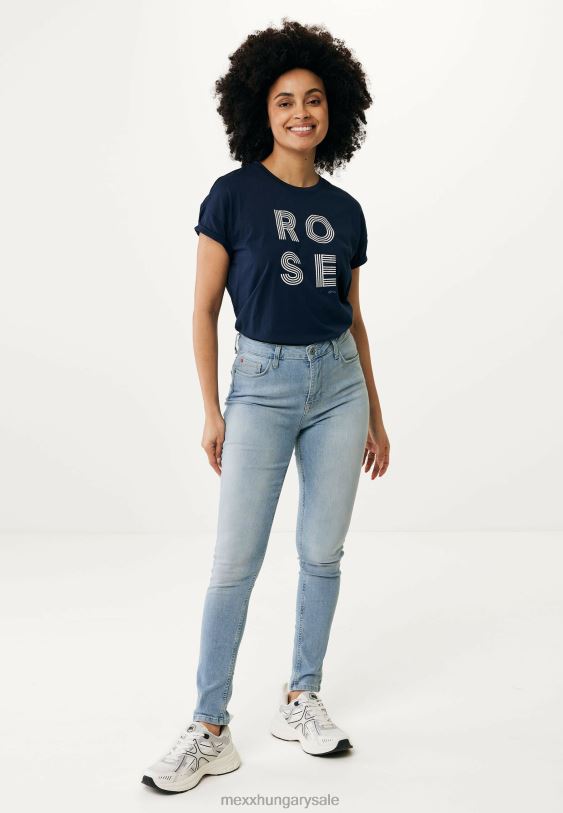 XV8H680 nők Mexx rövid ujjú póló artwork sötétkék kék