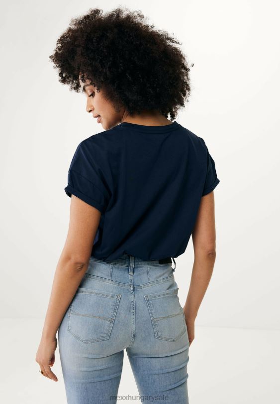 XV8H680 nők Mexx rövid ujjú póló artwork sötétkék kék