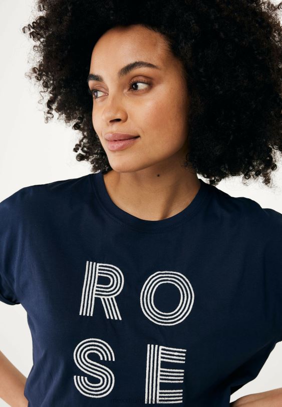 XV8H680 nők Mexx rövid ujjú póló artwork sötétkék kék