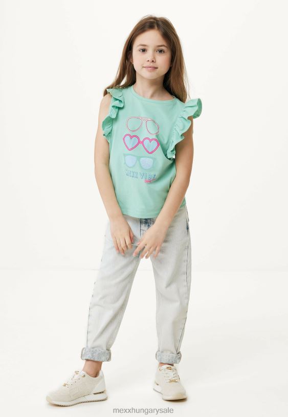 XV8H6805 lányok Mexx rövid ujjú póló könnyű zöld