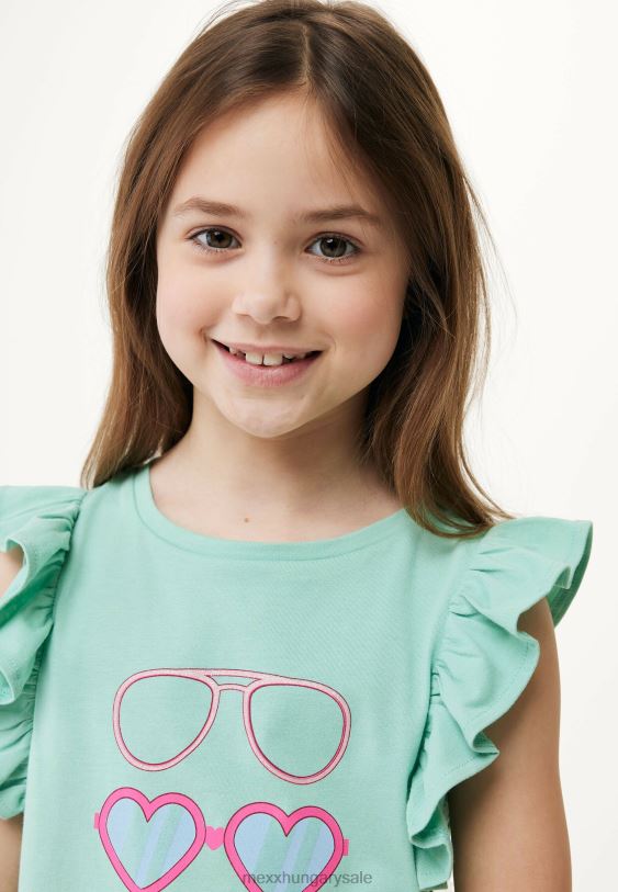 XV8H6805 lányok Mexx rövid ujjú póló könnyű zöld