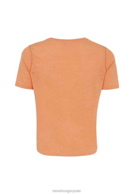 XV8H681 nők Mexx kerek nyakú rövid ujjú póló narancs