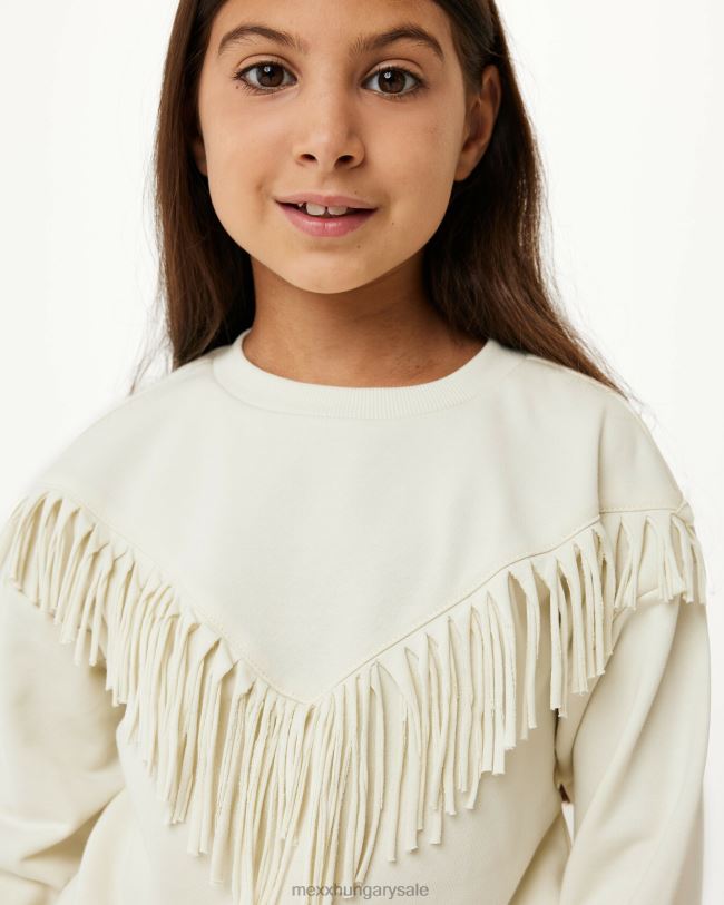 XV8H6819 lányok Mexx crewneck pulóver ekrü bézs