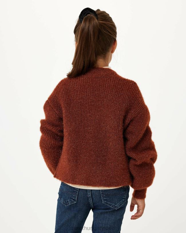 XV8H6820 lányok Mexx lurex kardigán sötét barna