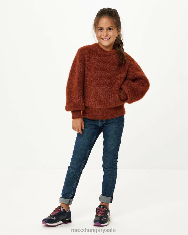XV8H6821 lányok Mexx lurex pulóver sötét barna