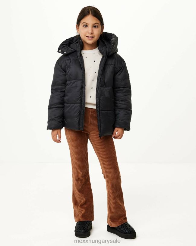 XV8H6822 lányok Mexx kapucnis bélelt kabát fekete schwarz