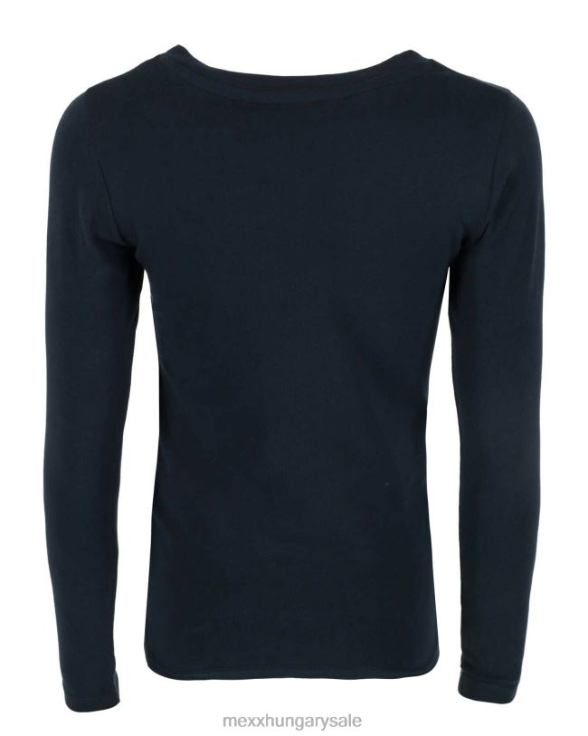 XV8H6823 lányok Mexx póló logóhordozó csillogó sötétkék színben kék