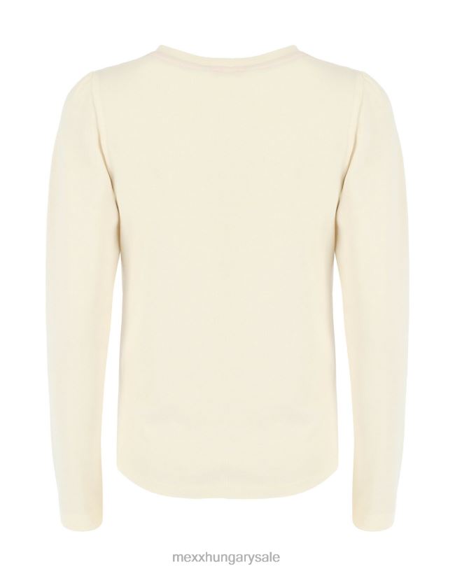 XV8H6832 lányok Mexx hosszú ujjú műalkotás póló le fehér