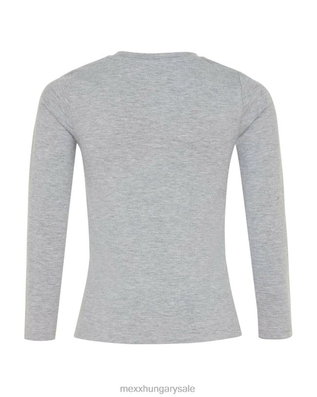 XV8H6839 lányok Mexx póló flitterekkel artwork közelharci szürke