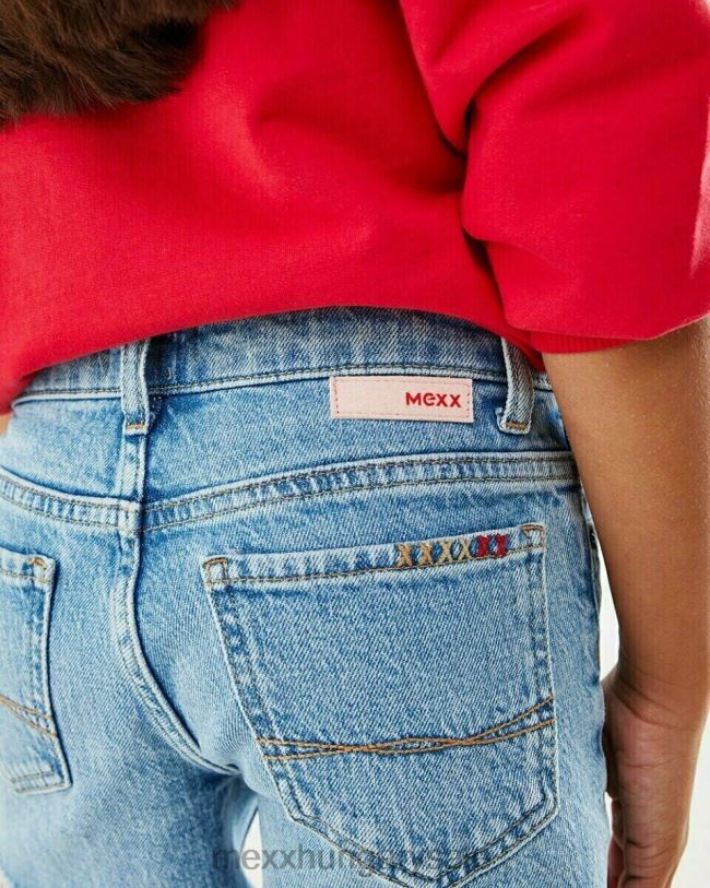 XV8H6852 lányok Mexx tina rövid farmer könnyű fehérítő kék