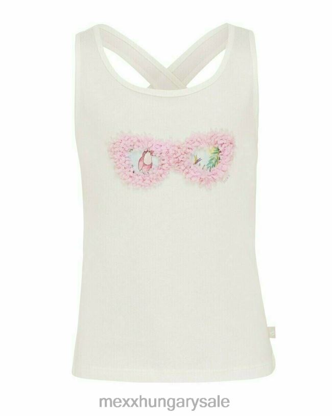 XV8H6853 lányok Mexx áthúzott hátú szingulett törtfehér fehér
