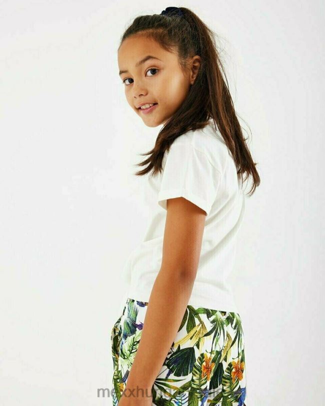 XV8H6854 lányok Mexx csomózott műalkotás törtfehér póló fehér