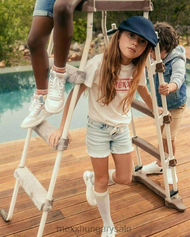 XV8H6854 lányok Mexx csomózott műalkotás törtfehér póló fehér