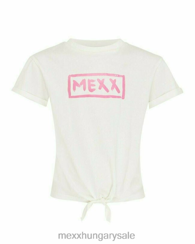 XV8H6854 lányok Mexx csomózott műalkotás törtfehér póló fehér