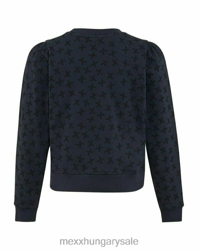 XV8H6859 lányok Mexx puff ujjú pulóver sötétkék kék